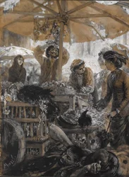 Escena de mercado en Verona